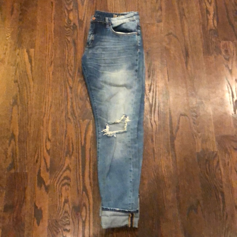 Blank NYC loose fit destructed boyfriend jeans